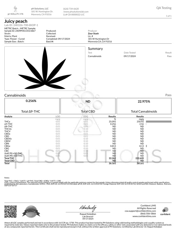 Zour Stash Juicy Peach 3.5g